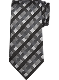 Calvin Klein Black & Gray Check Narrow Tie