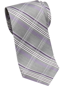 Calvin Klein Lilac Plaid Narrow Tie