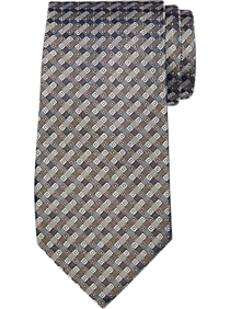 Calvin Klein Taupe Mini Check Narrow Tie