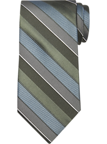 Calvin Klein Olive Stripe Narrow Tie