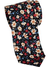 Egara Navy Floral Narrow Tie