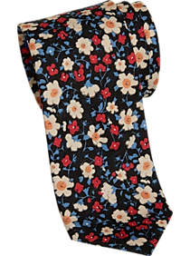 Egara Navy Floral Narrow Tie