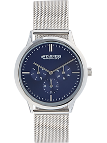 Awearness Kenneth Cole Silver & Blue Watch