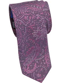 Egara Purple Paisley Skinny Tie
