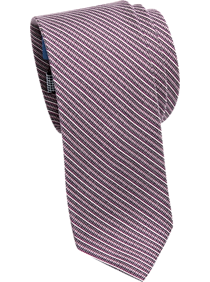 Egara Maroon Stripe Skinny Tie