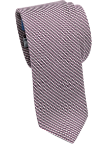 Egara Maroon Stripe Skinny Tie