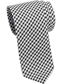 Egara Black Check Skinny Tie