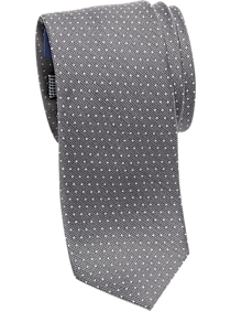Egara Gray Polka Dot Skinny Tie