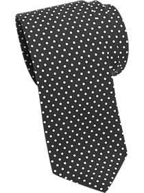 Egara Black Polka Dot Skinny Tie