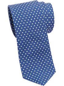 Egara Royal Blue Polka Dot Skinny Tie