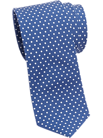 Egara Royal Blue Polka Dot Skinny Tie