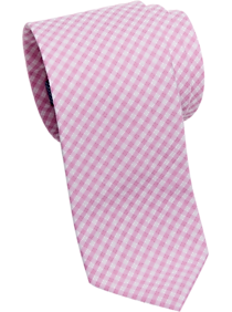 Egara Pink Check Skinny Tie