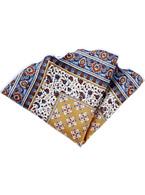 Burma Bibas Gold Floral Round Pocket Silk