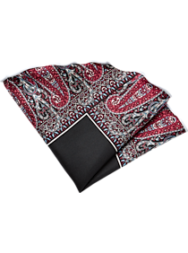 Burma Bibas Black Paisley Round Pocket Silk
