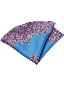 Burma Bibas Blue Ottoman Round Pocket Silk