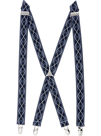 Egara Blue Diamond Clip Suspenders