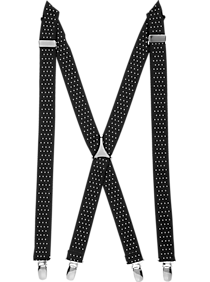 Egara Black & White Clip Suspenders
