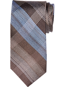 Joseph Abboud Brown Plaid Narrow Tie