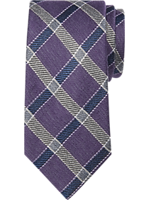 Joseph Abboud Purple Windowpane Narrow Tie