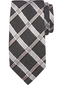 Joseph Abboud Black Windowpane Narrow Tie