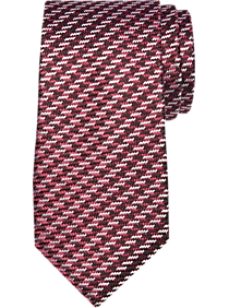 Joseph Abboud Red Woven Pattern Narrow Tie
