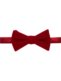 Calvin Klein Red Velvet Pre-Tied Bow Tie