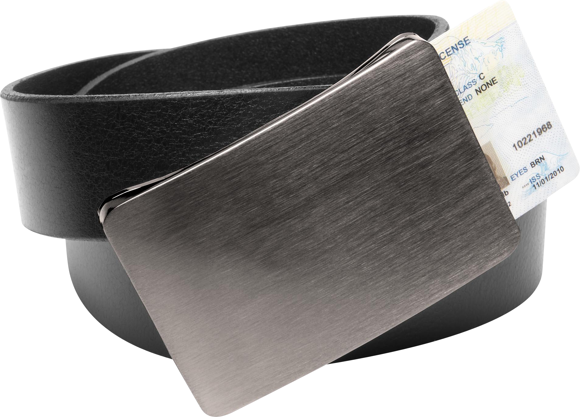 Brushed Metal Smart Belt Buckle with Adjustable Strap
