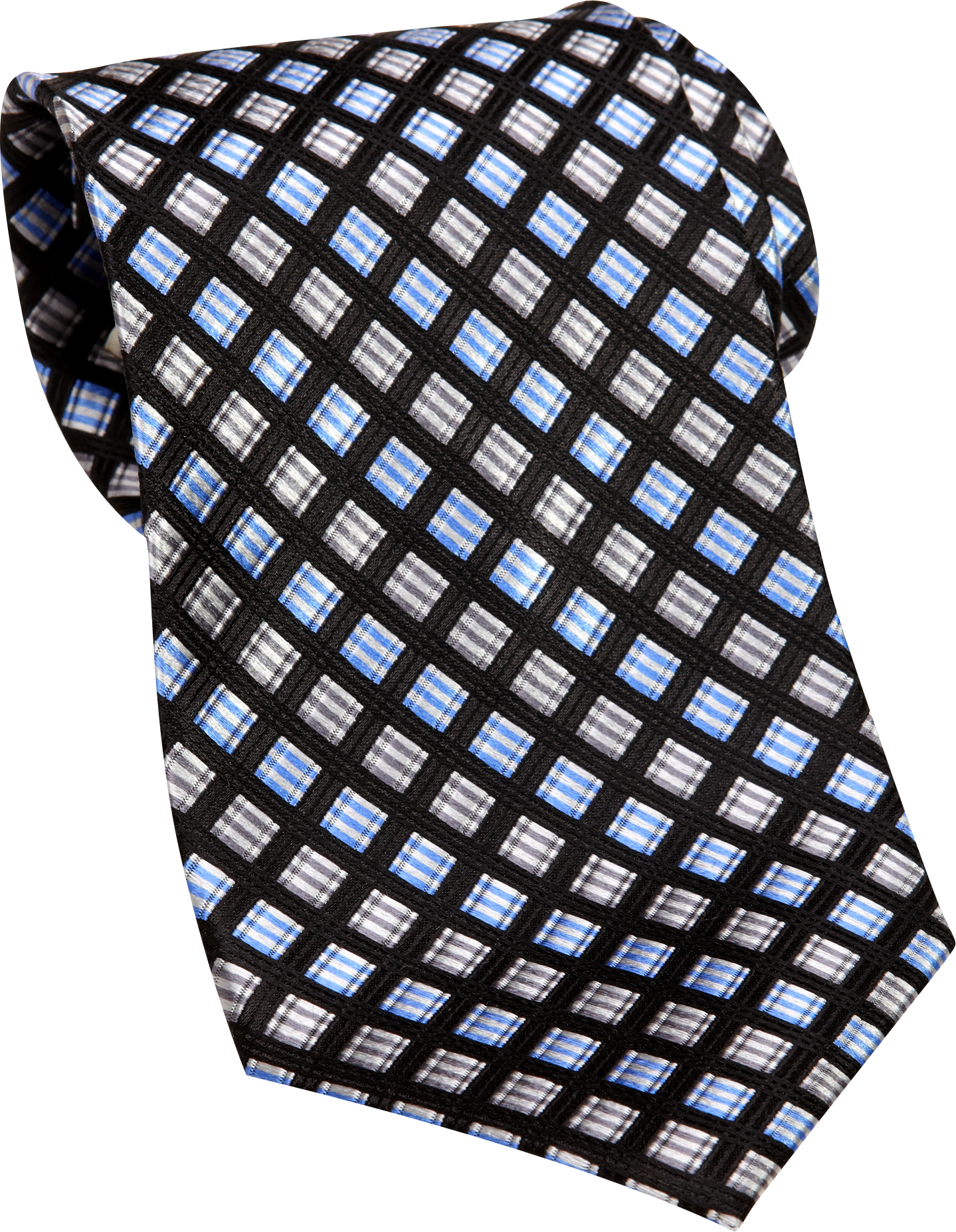 Pronto Uomo Black and French Blue Diamond Tie