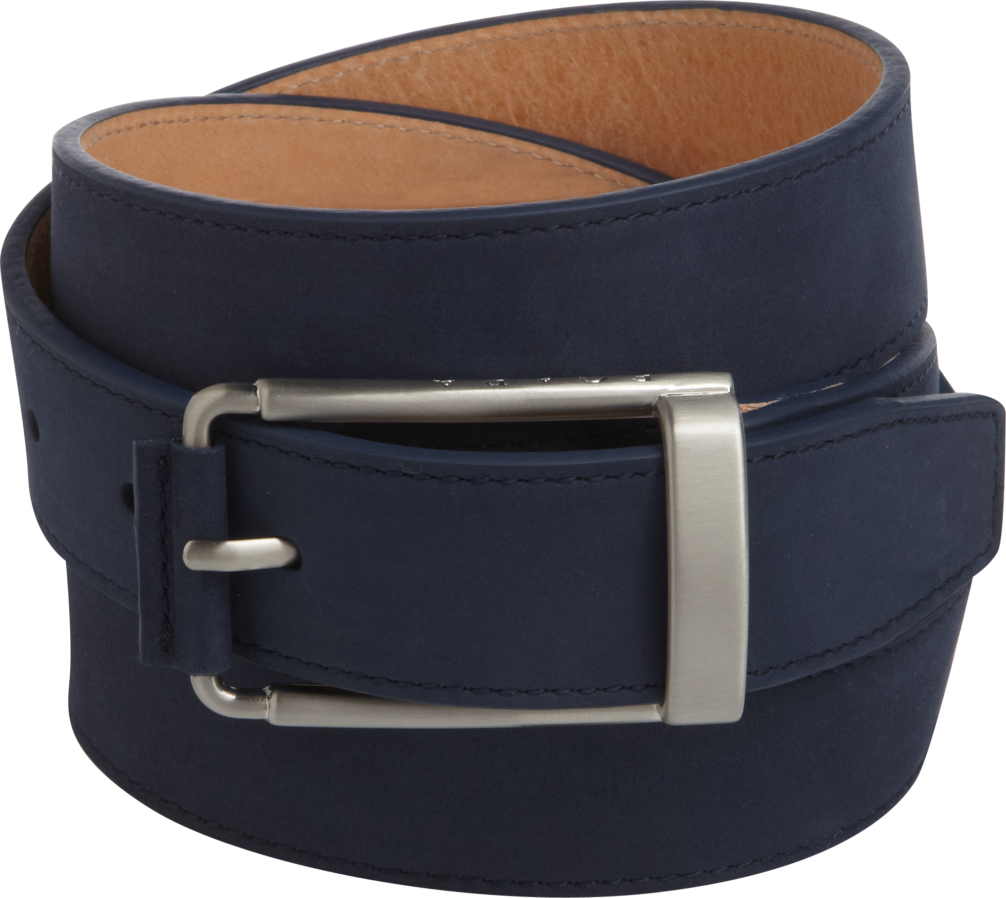 Egara Navy Leather Belt