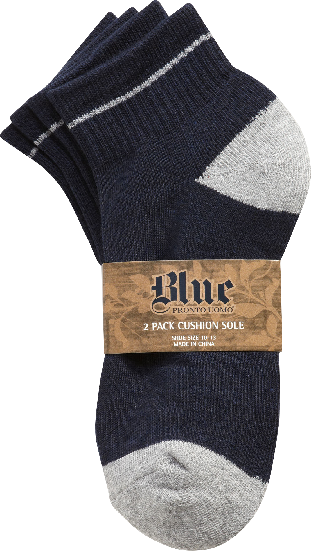 Pronto Blue Ankle Socks, Navy (Two-Pack)