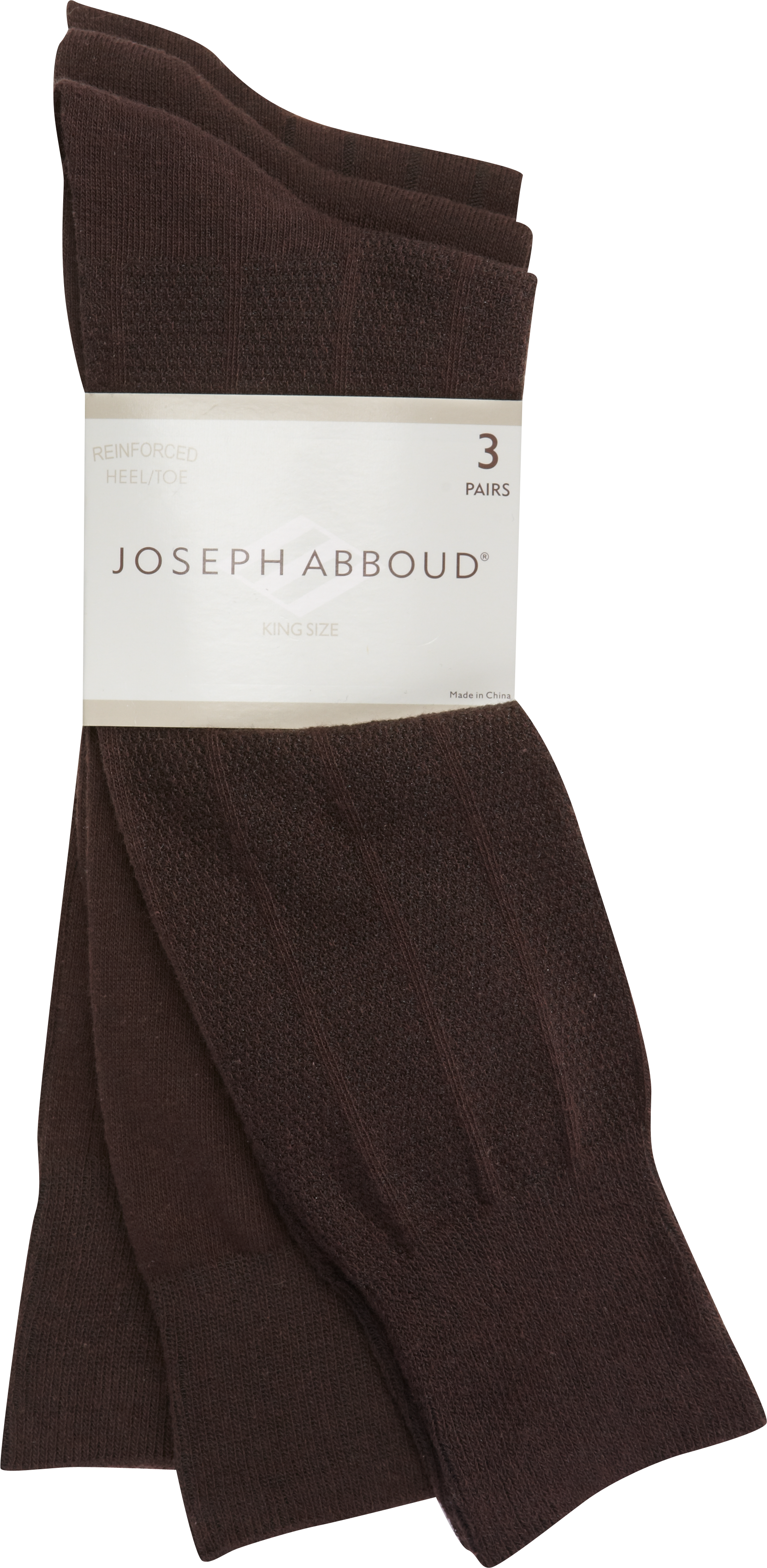 Joseph Abboud Brown King-Size Socks (Three-Pack)