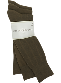 Joseph Abboud Olive Extended Size Socks (Three-Pack)