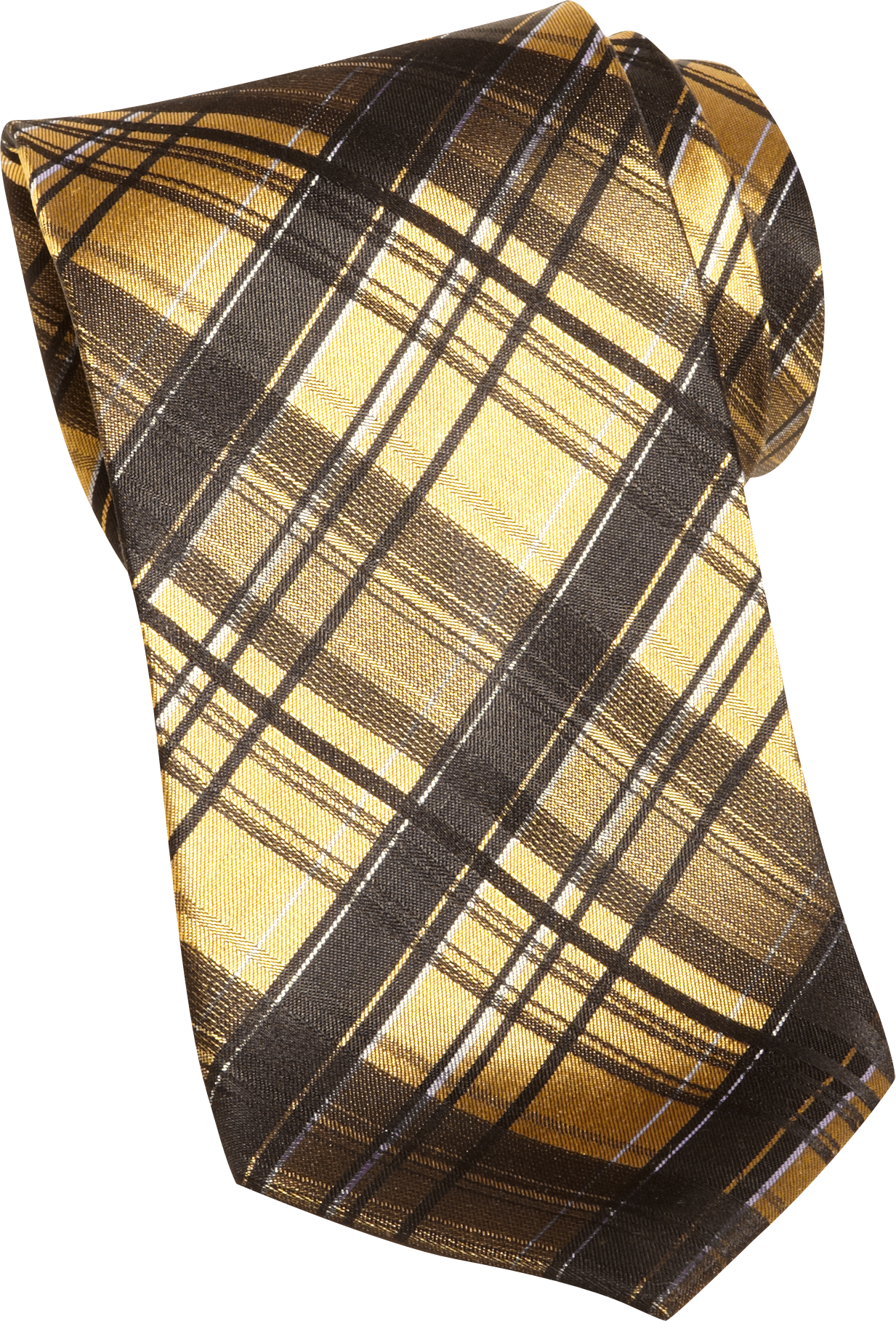 Wilke Rodriguez Yellow and Black Plaid Skinny Tie