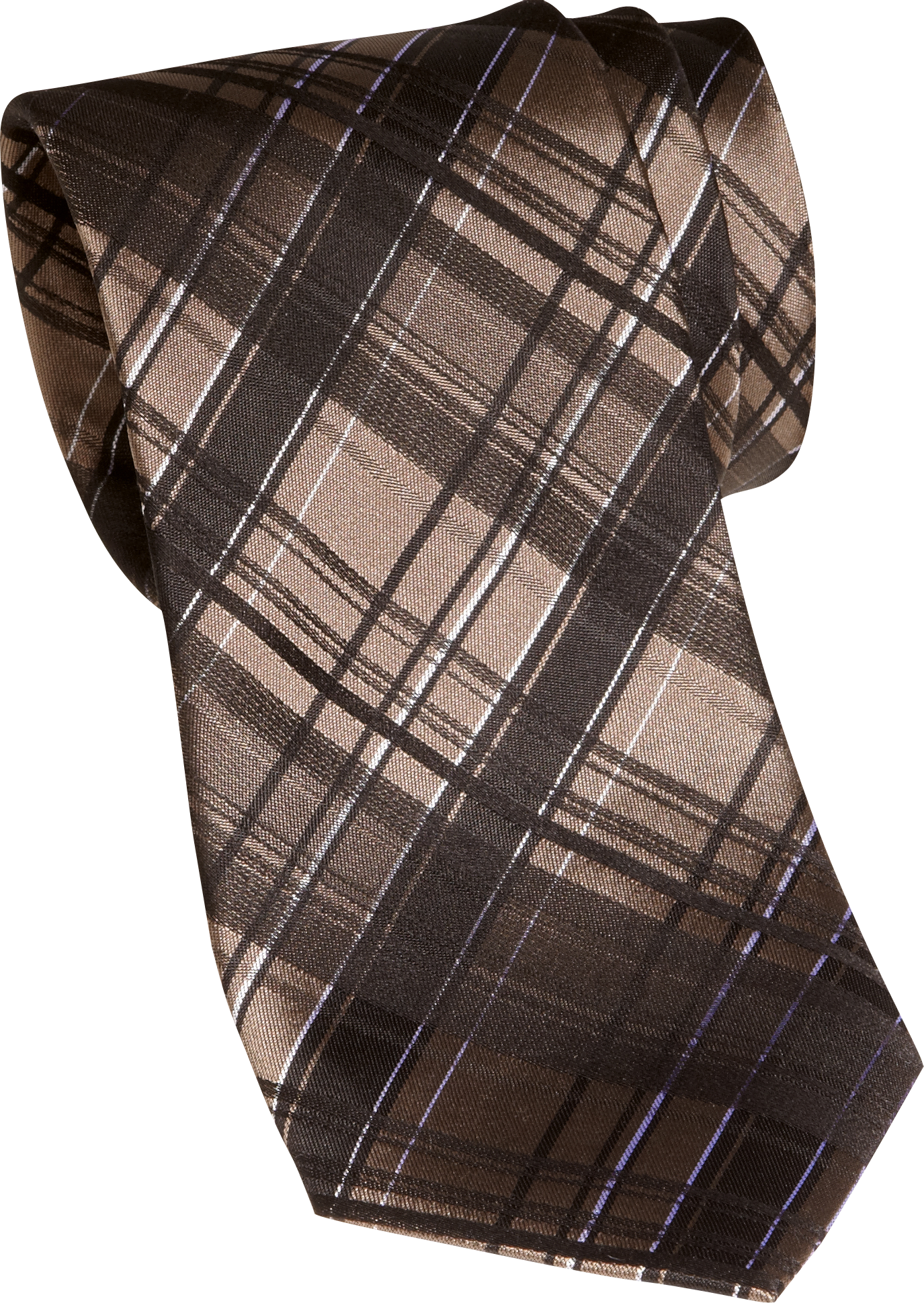 Wilke Rodriguez Brown Plaid Skinny Tie