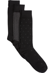 Joseph Abboud Black Multi-Patterned Dress Socks 3-Pack