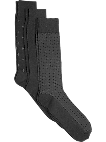 Joseph Abboud Taupe Multi-Patterned Dress Socks 3-Pack