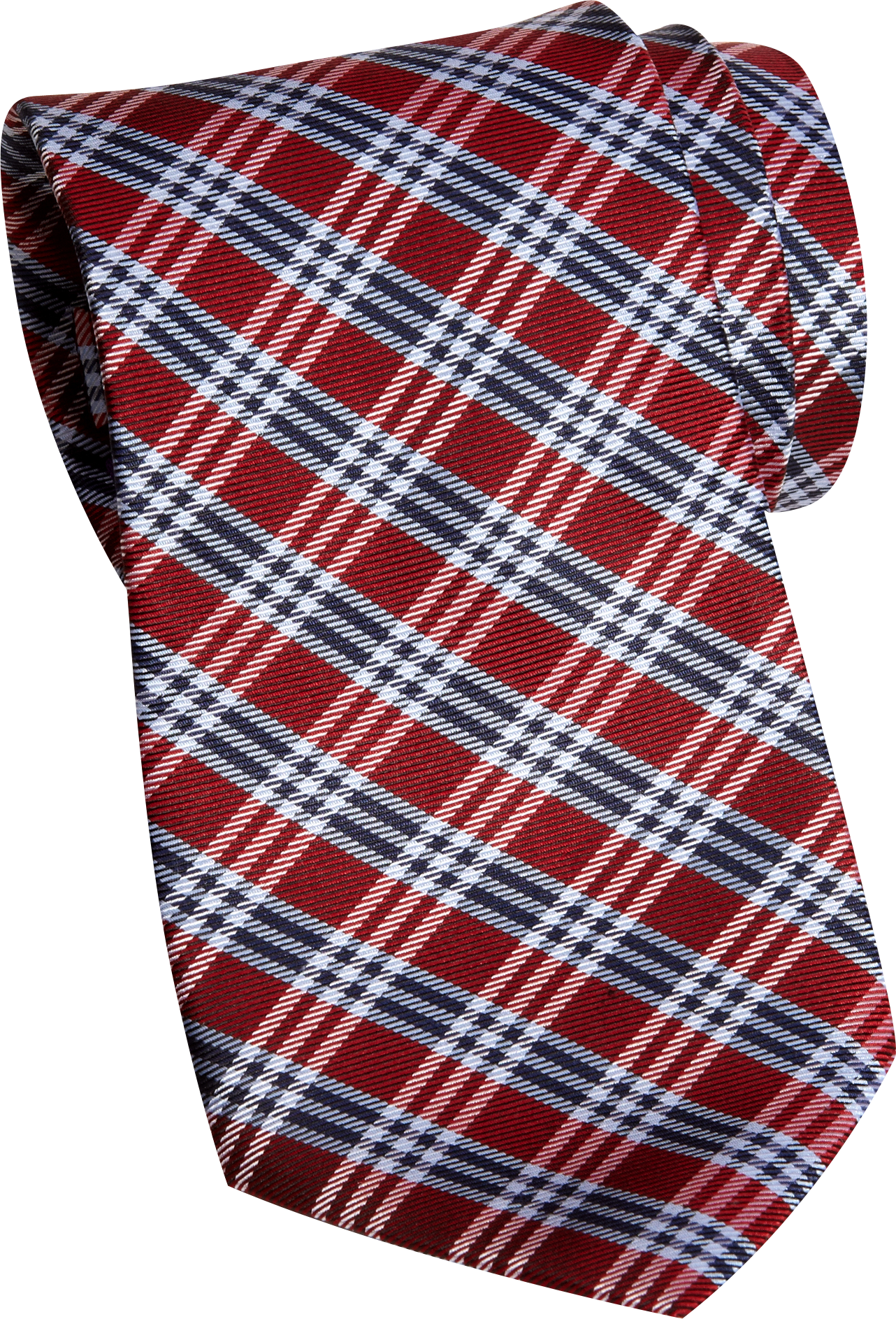 Burma Bibas Red and Navy Plaid Tie