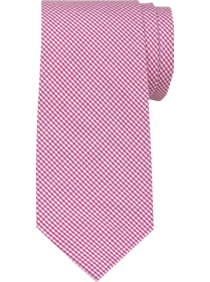 Egara Pink Micro-Check Skinny Tie