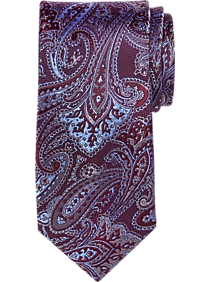Joseph Abboud Burgundy Paisley Tie