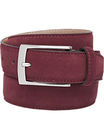Joseph Abboud Burgundy Suede Dress Belt