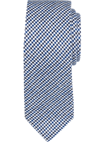 Egara Blue Houndstooth Skinny Tie