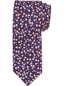 Egara Burgundy Floral Skinny Tie