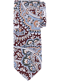 Egara Burgundy Paisley Skinny Tie