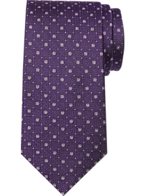 Joseph Abboud Purple Floral Check Narrow Tie