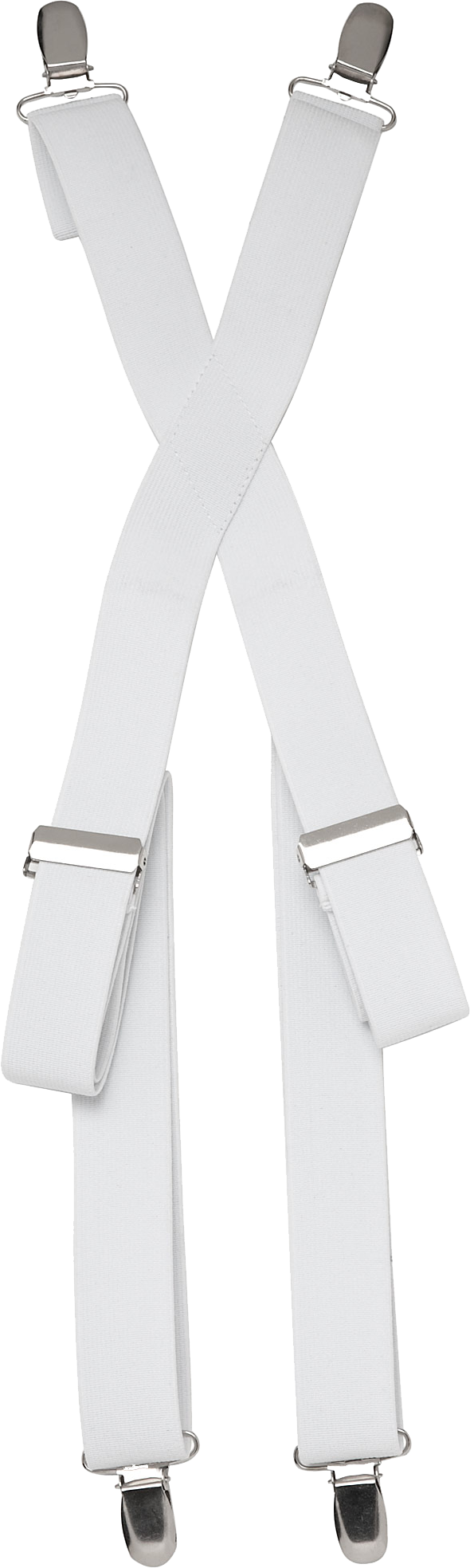 Tuxedo Formal White Clip Suspenders