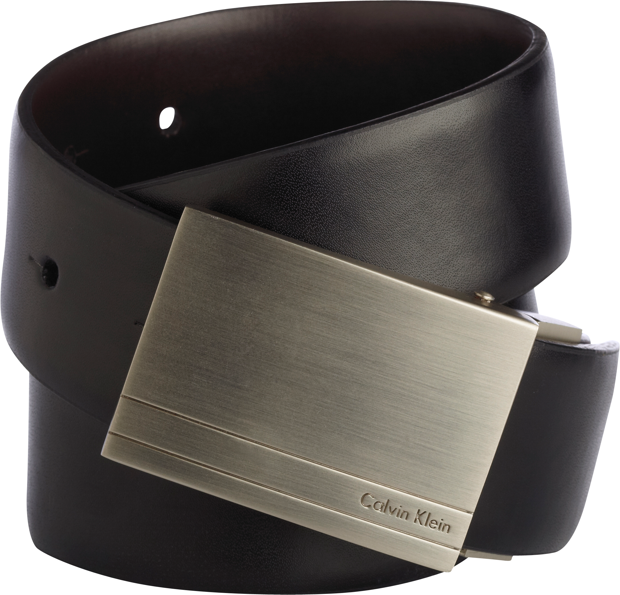 Calvin Klein Black and Brown Reversible Leather Belt