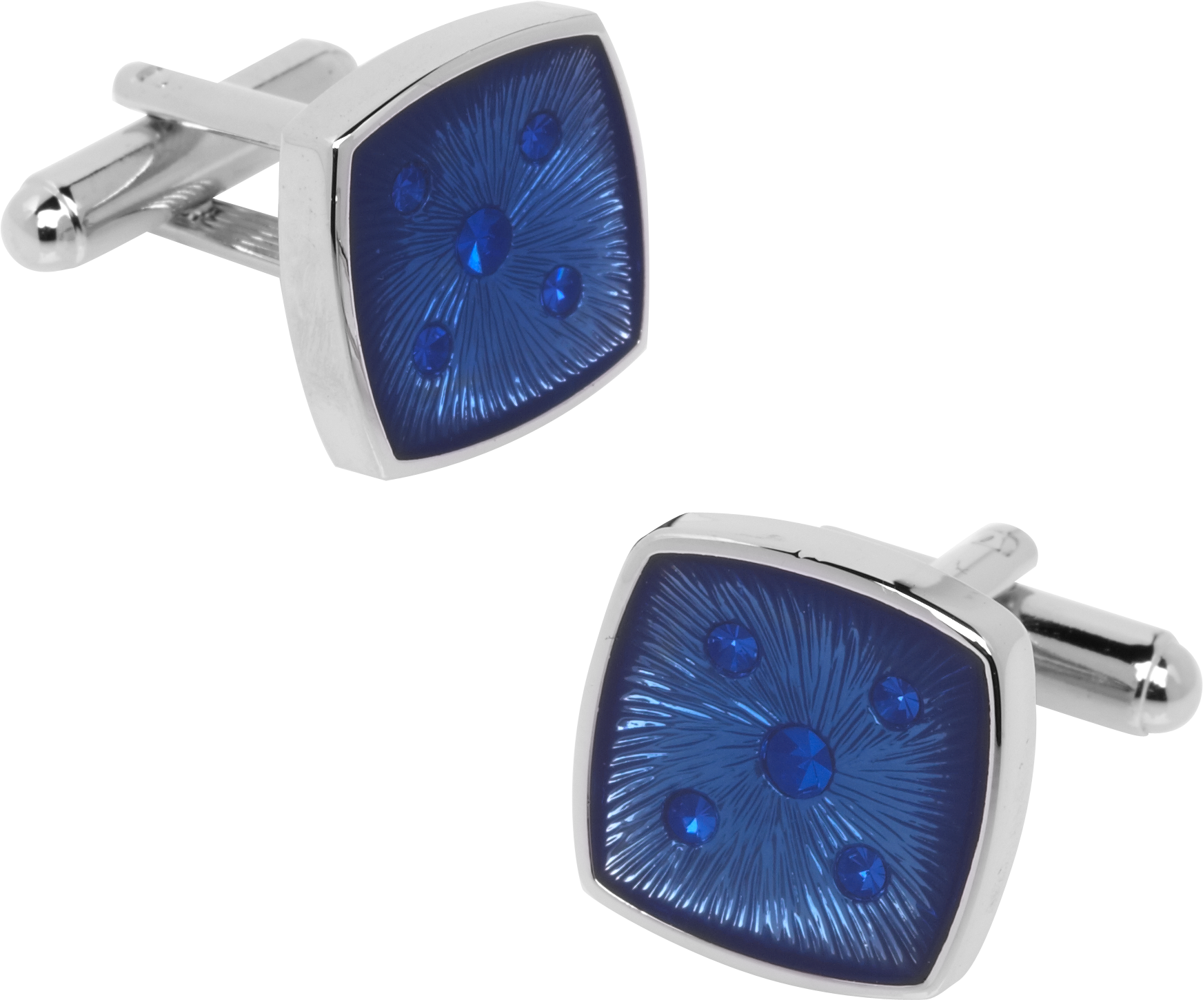 Pronto Uomo Blue and Silver Cufflinks