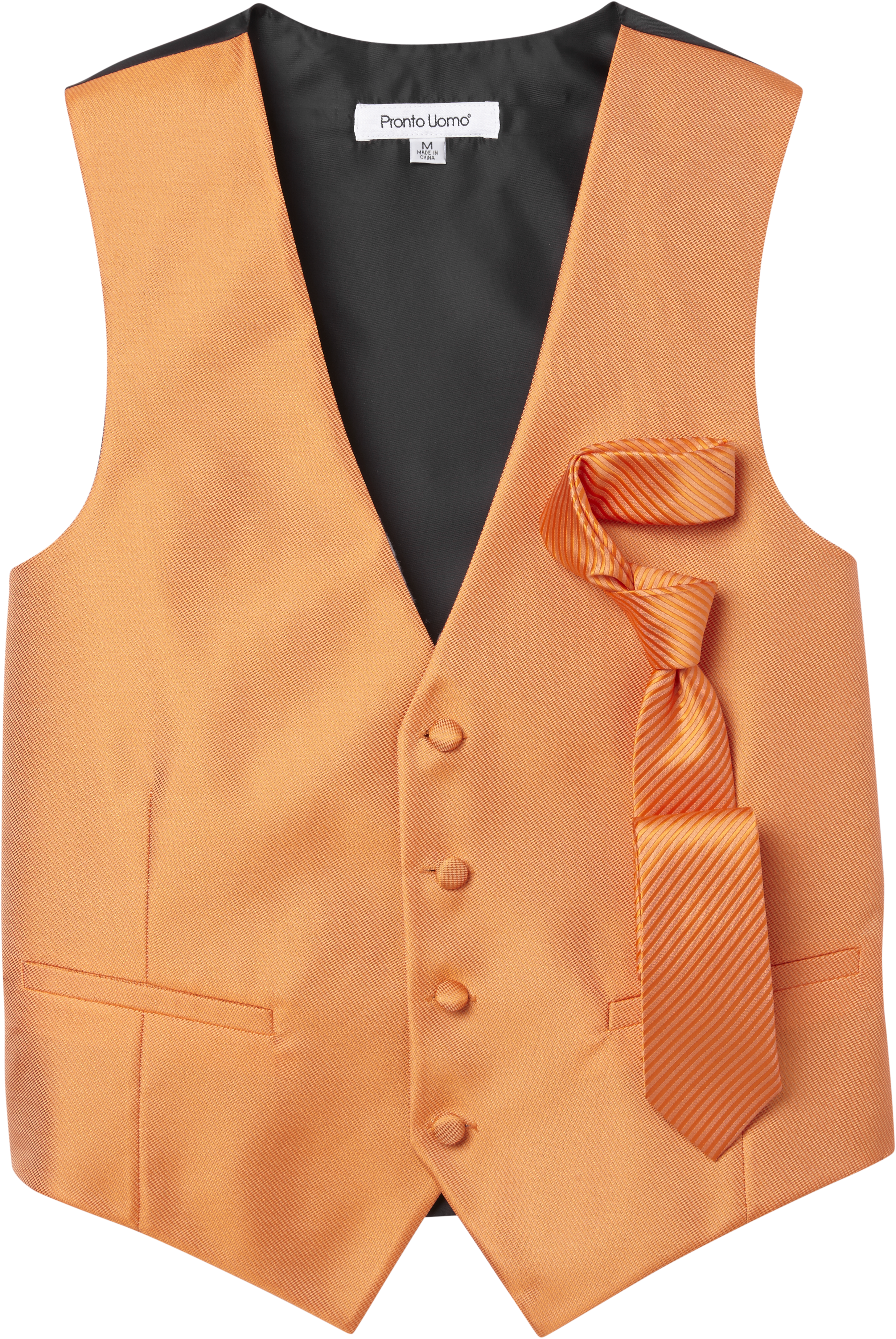 uomo pronto vest suit separates orange charcoal platinum formal classic