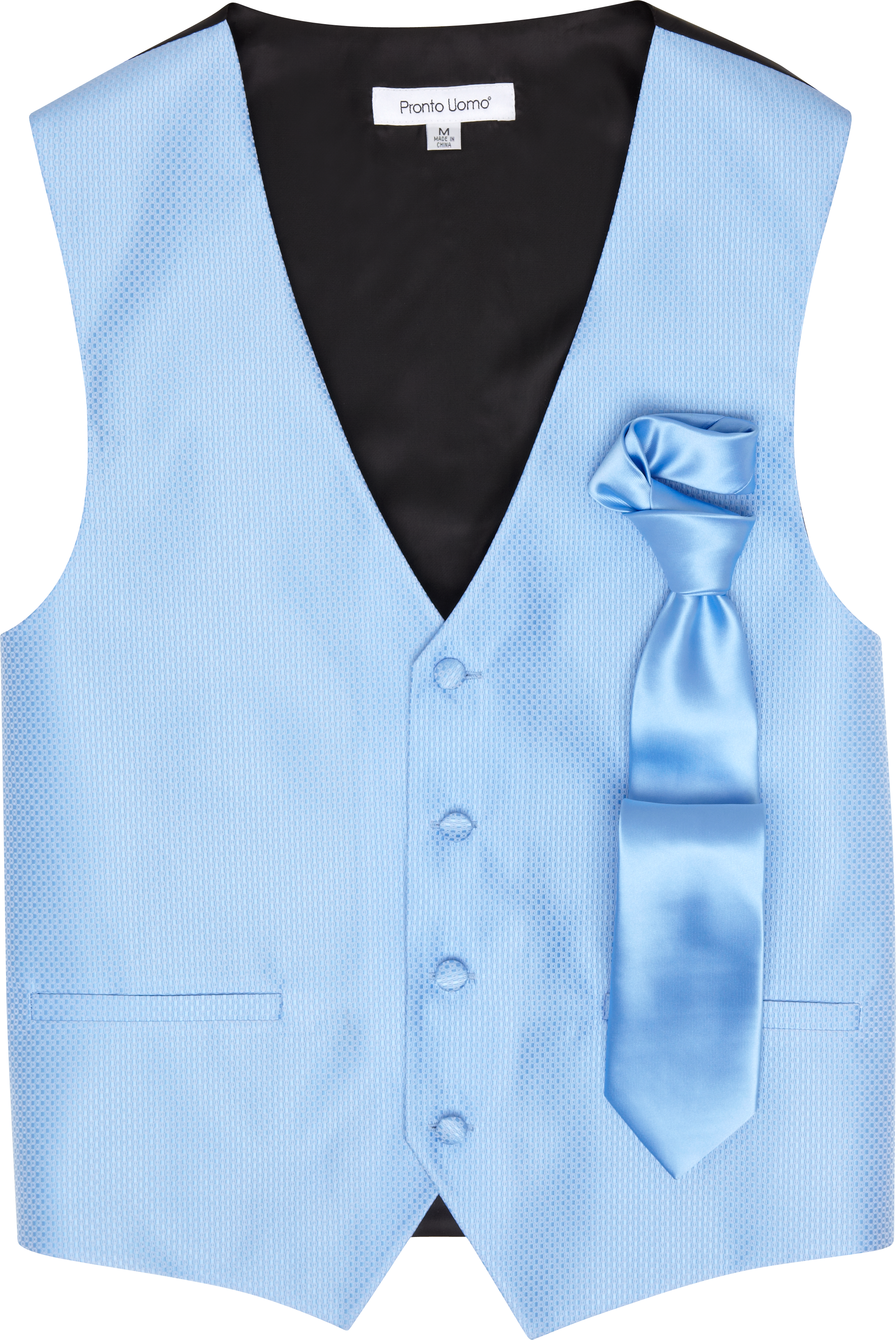 Pronto Uomo Light Blue Vest Set