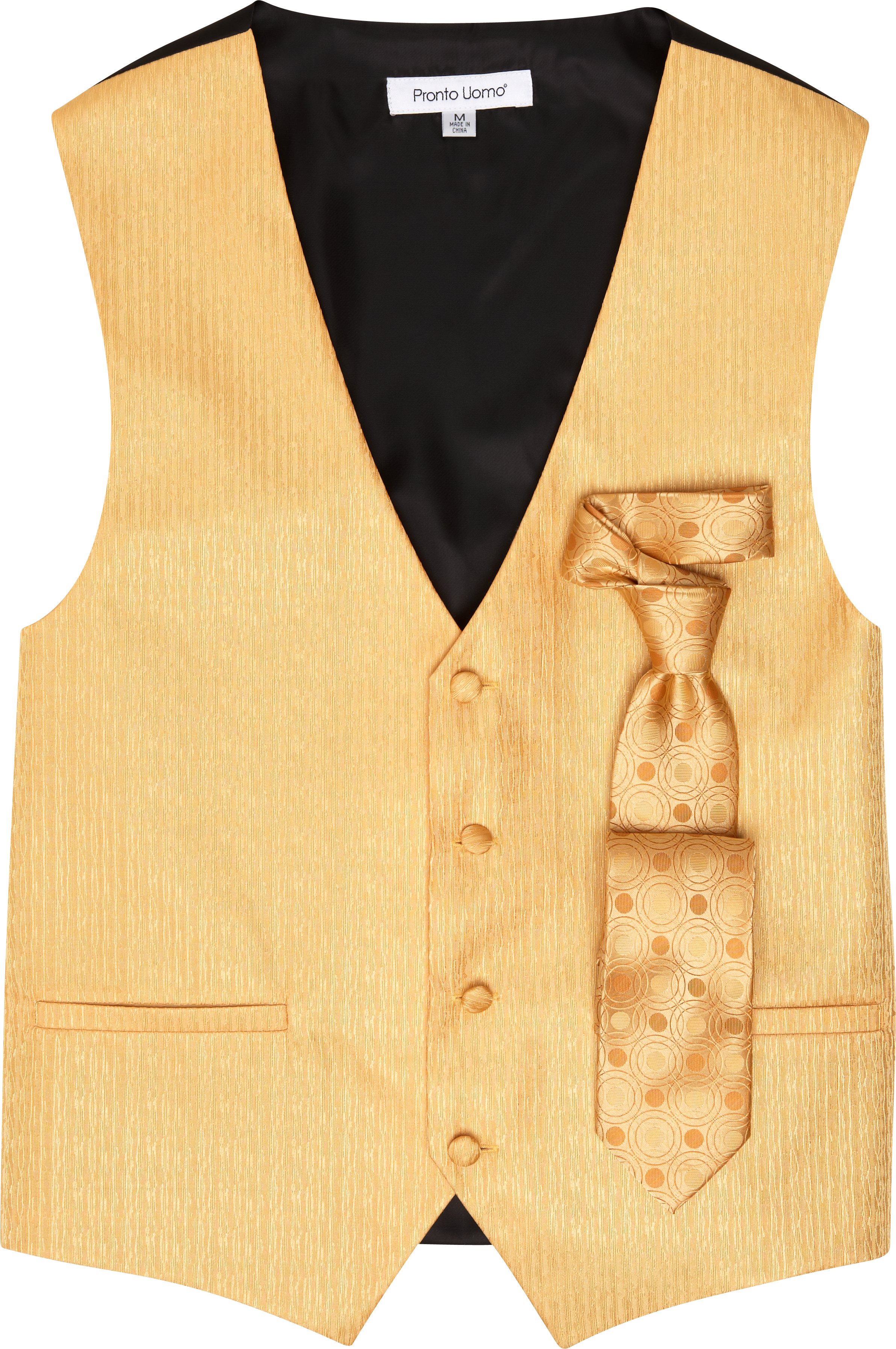 Pronto Uomo Yellow Vest Set